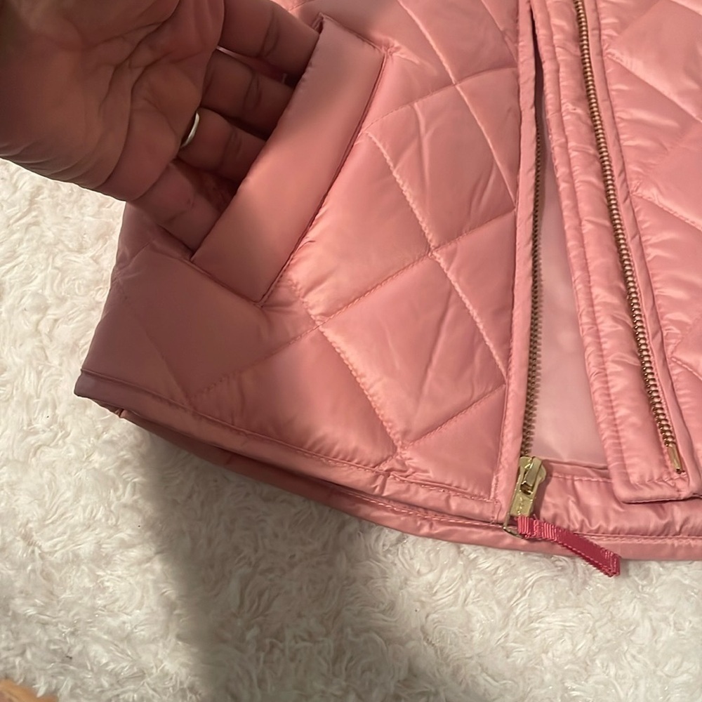 Crewcuts J.Crew Girls coral pink Quilted zipper vest - Picture 10 of 10